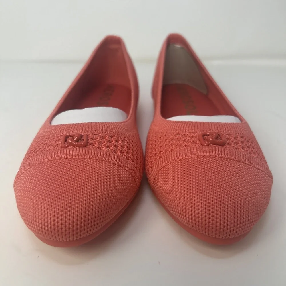 Aerosoles Annelie Women's Ballet Flats Coral‎ Knit Round Toe Comfort Size 6